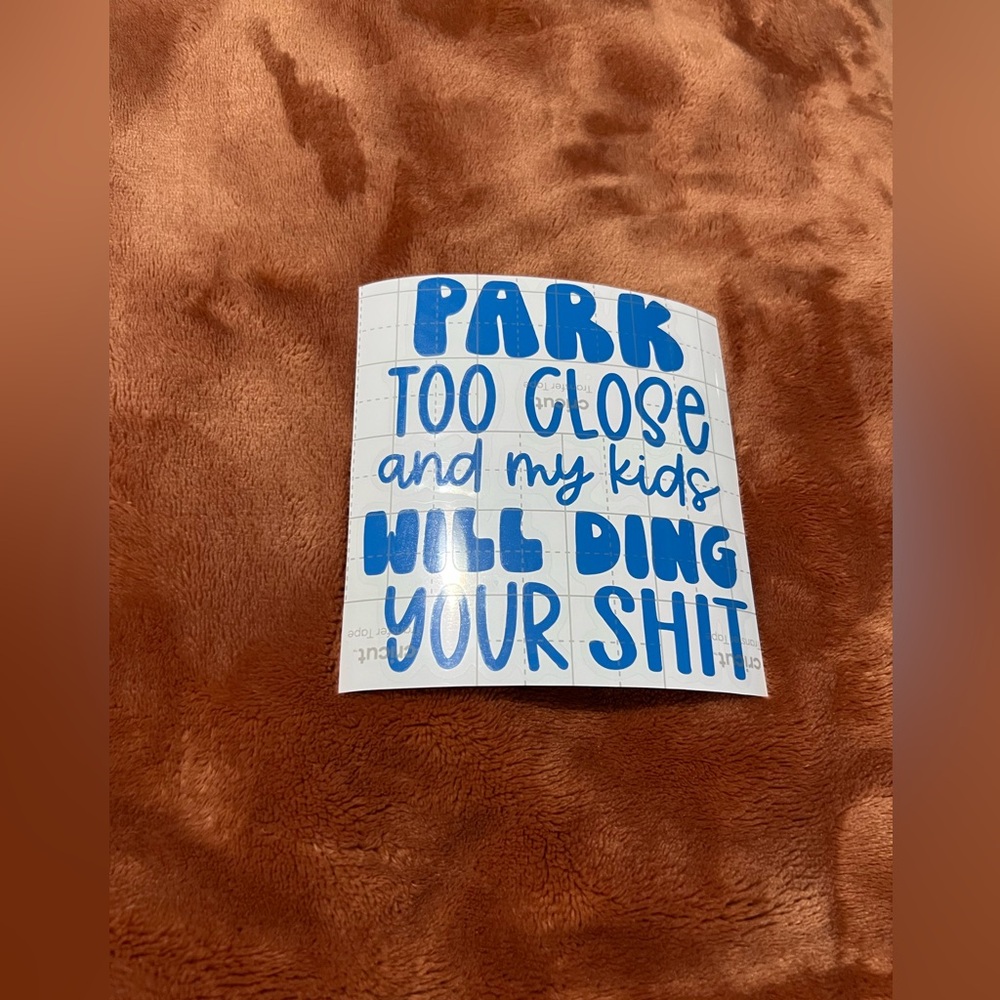 Park Too Close & My Kids Will Ding Your Sh*t Decal ✨